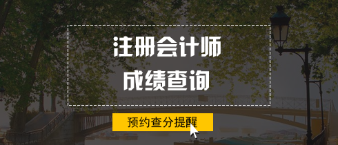 2018年注冊會計師查分提醒.png
